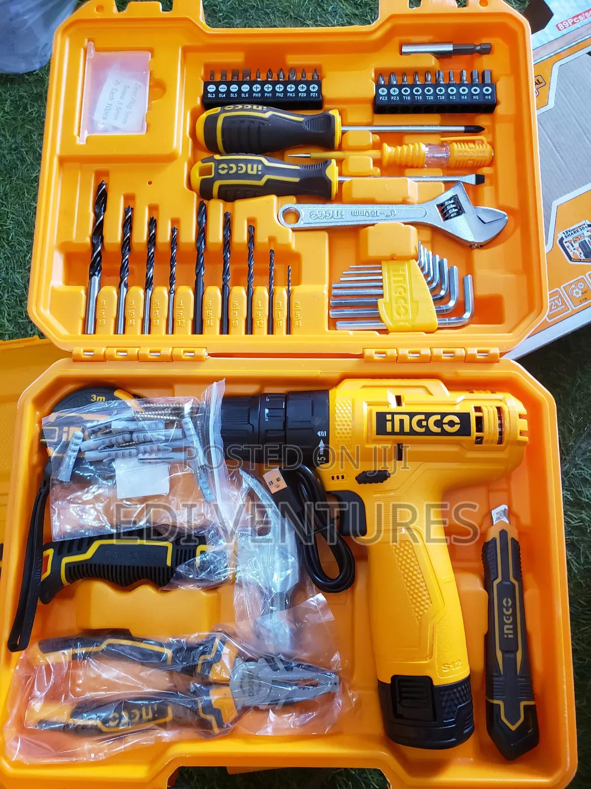 INGCO 89 PCS Tools Set With 12V Cordless Drill - HKTHP10891