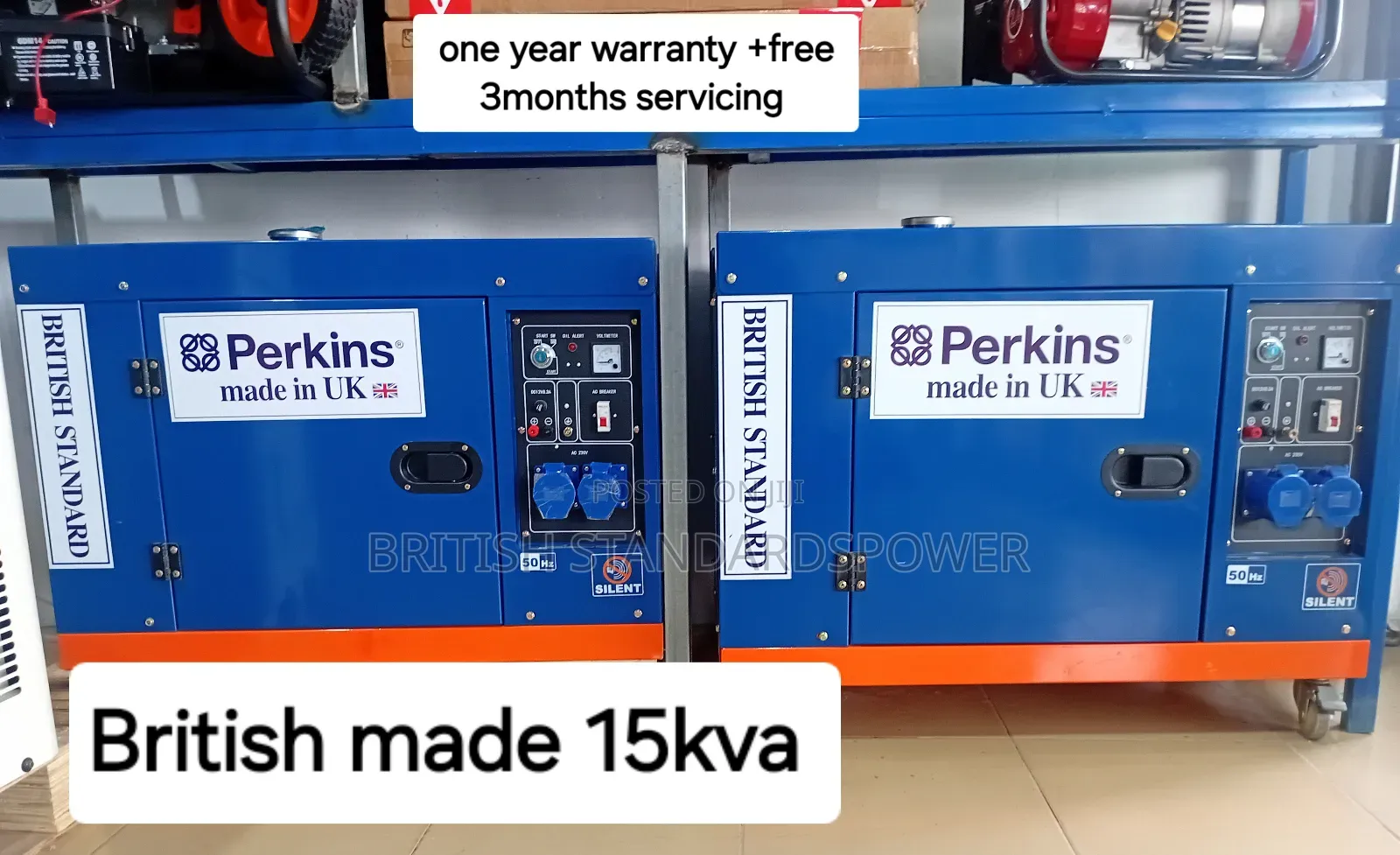 Super Efficient Perkins 15kva 16500watt Diesel Engine Silent