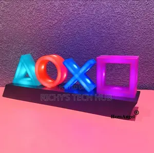 Playstation Icon Light With Stand For Game Desk