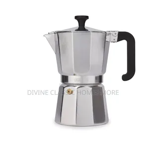 La Cafetière Venice Aluminium Espresso Maker Six Cup Silver