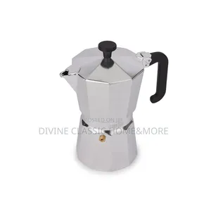 La Cafetière Venice Aluminium Espresso Maker Six Cup Silver