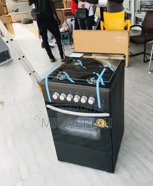 4 Burner Volcano 50x50cm With Oven and Grill(Black).