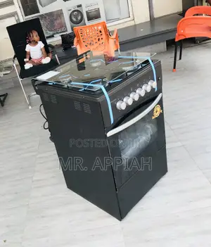 Volcano 50x50 Gas Oven 4 Burner(Euro Burner)Black