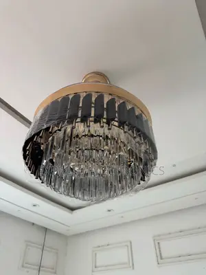 Ultra Modern Design Crystal Chandelier Fan Light