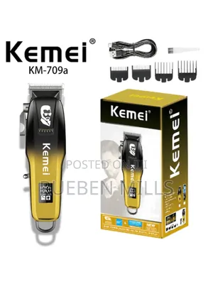 Kemei KM-709A Men's Cordless Barbering Machine Hair Clipper