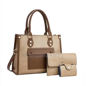 Ladies Leather Bag 3pcs Set Large in Accra - Fast Delivery in 2 Hours