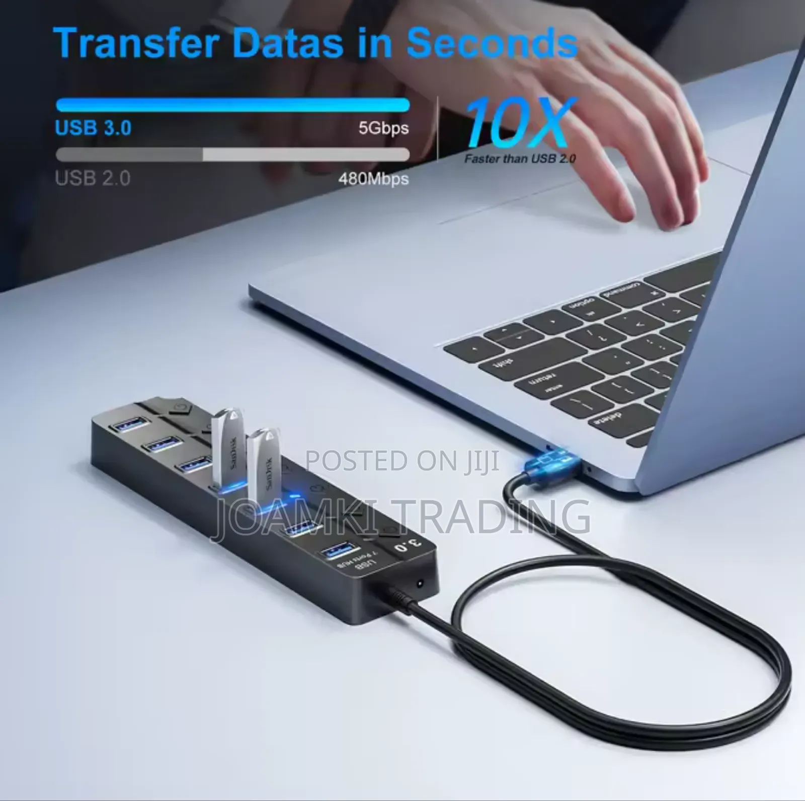 7 in 1 USB 3.0 Hub 7 Ports USB Multi Splitter