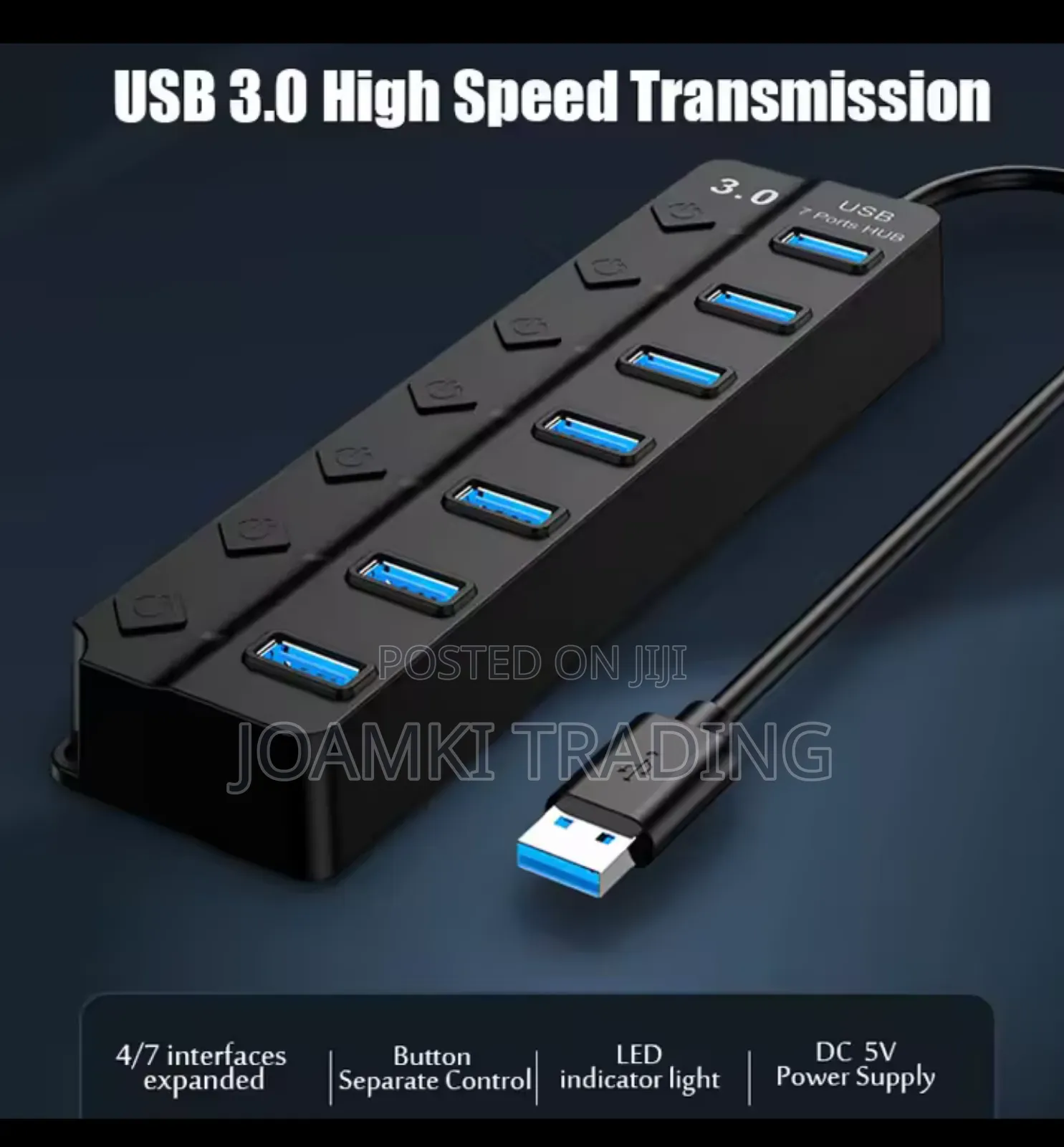 7 in 1 USB 3.0 Hub 7 Ports USB Multi Splitter