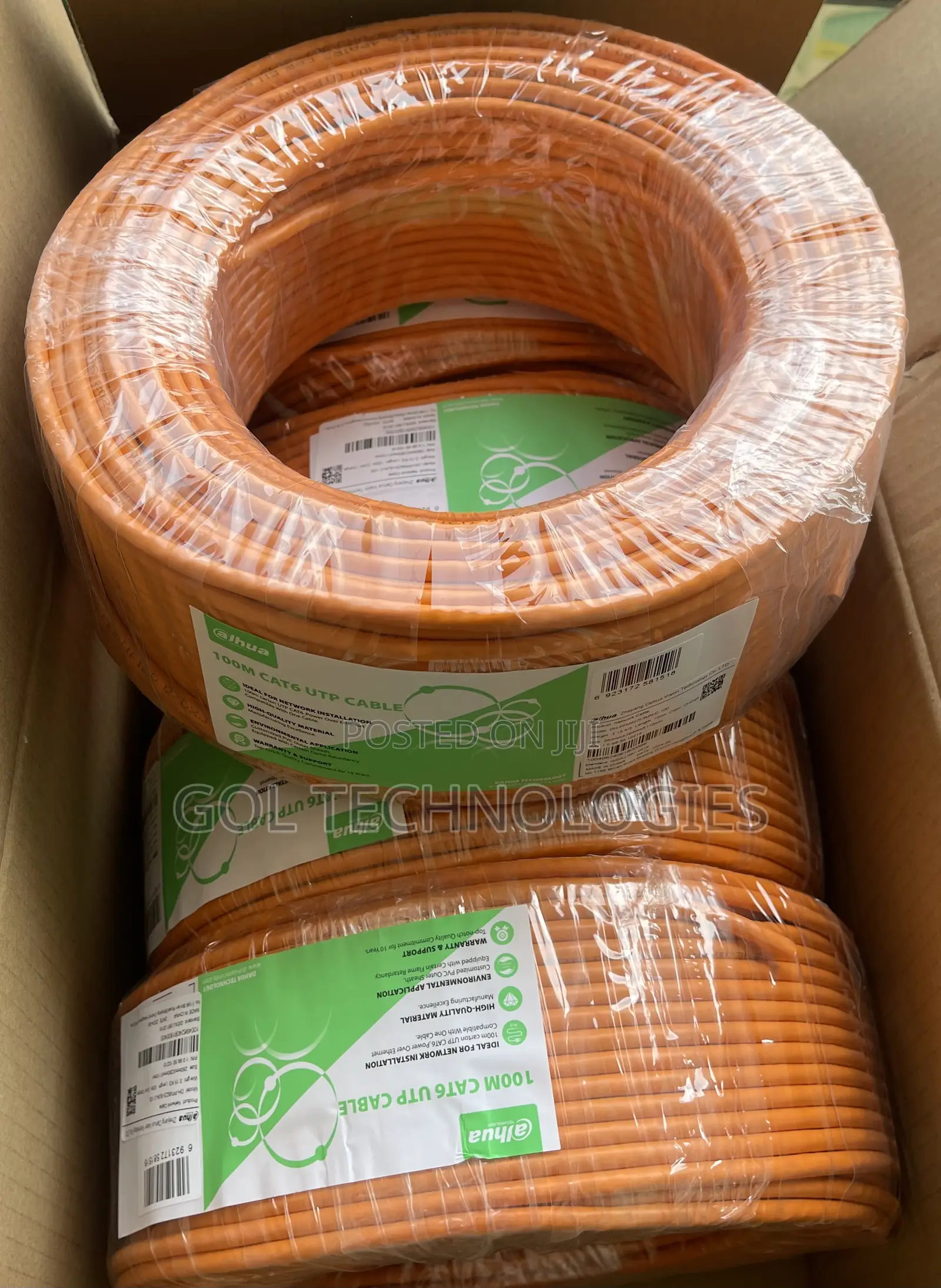 Dahua Cat6 Network Cable CCA 100m Hight Speed Internet Cable