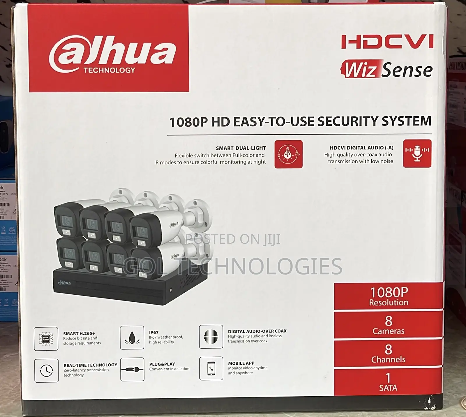 Dahua 8 Channel Kit Full Color With Audio 2mp Smart Light