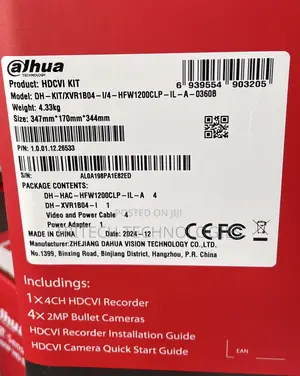 Dahua 4ch 2mp Full Color With Sound Camera Kit + 1tb HDD