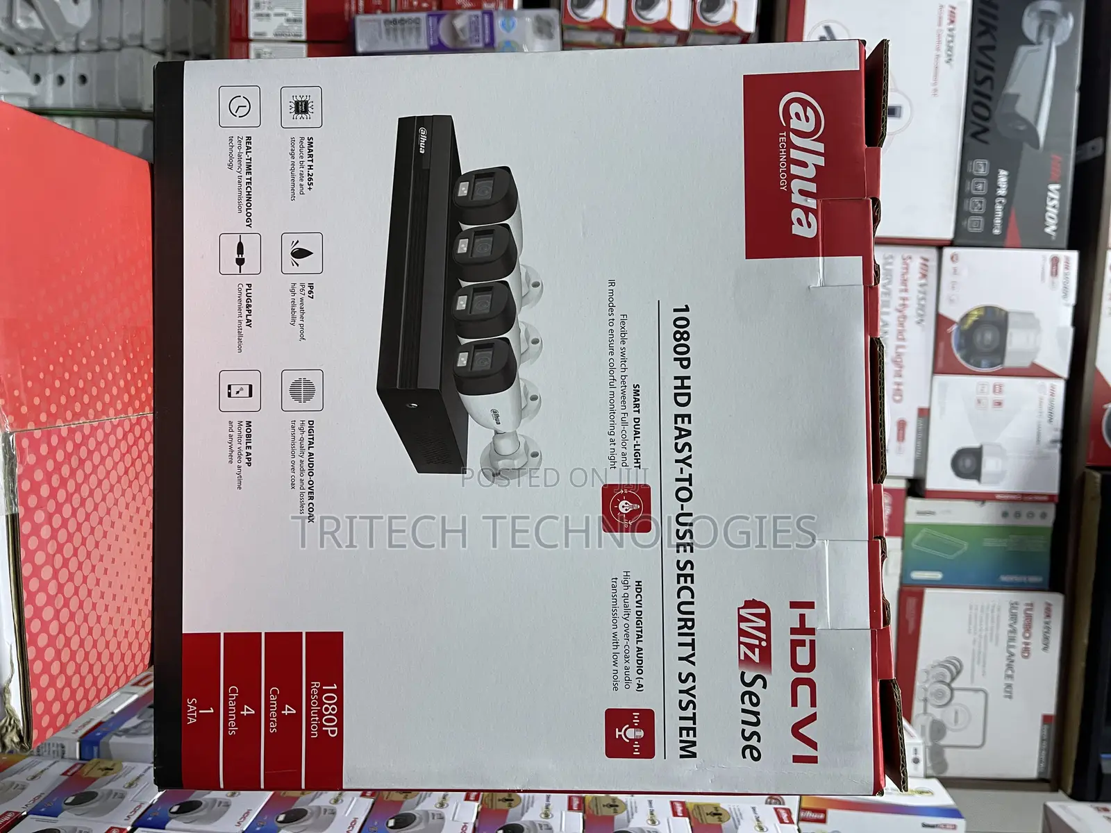 Dahua 4ch 2mp Full Color With Sound Camera Kit + 1tb HDD