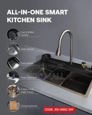 Multifunctional Kitchen Sink With Digital Display and Lead