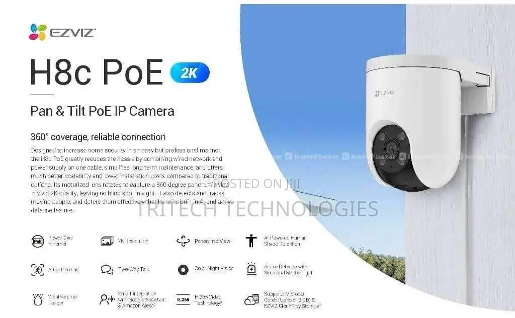 Ezviz H8C Poe 3mp Camera Compatible With Hikvision NVR