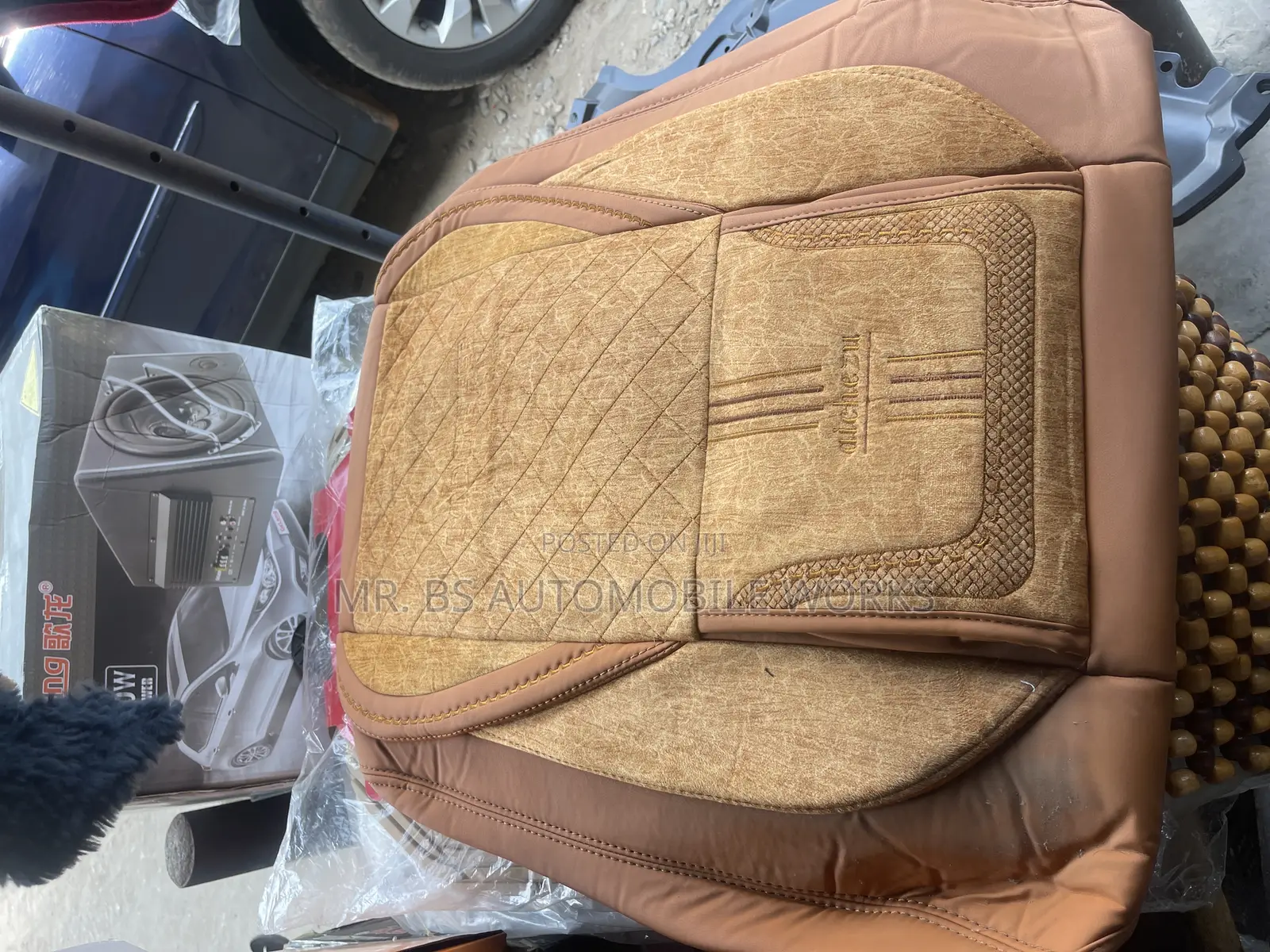 Land Cruiser Seat Cover (Brown Leather & Fabric)