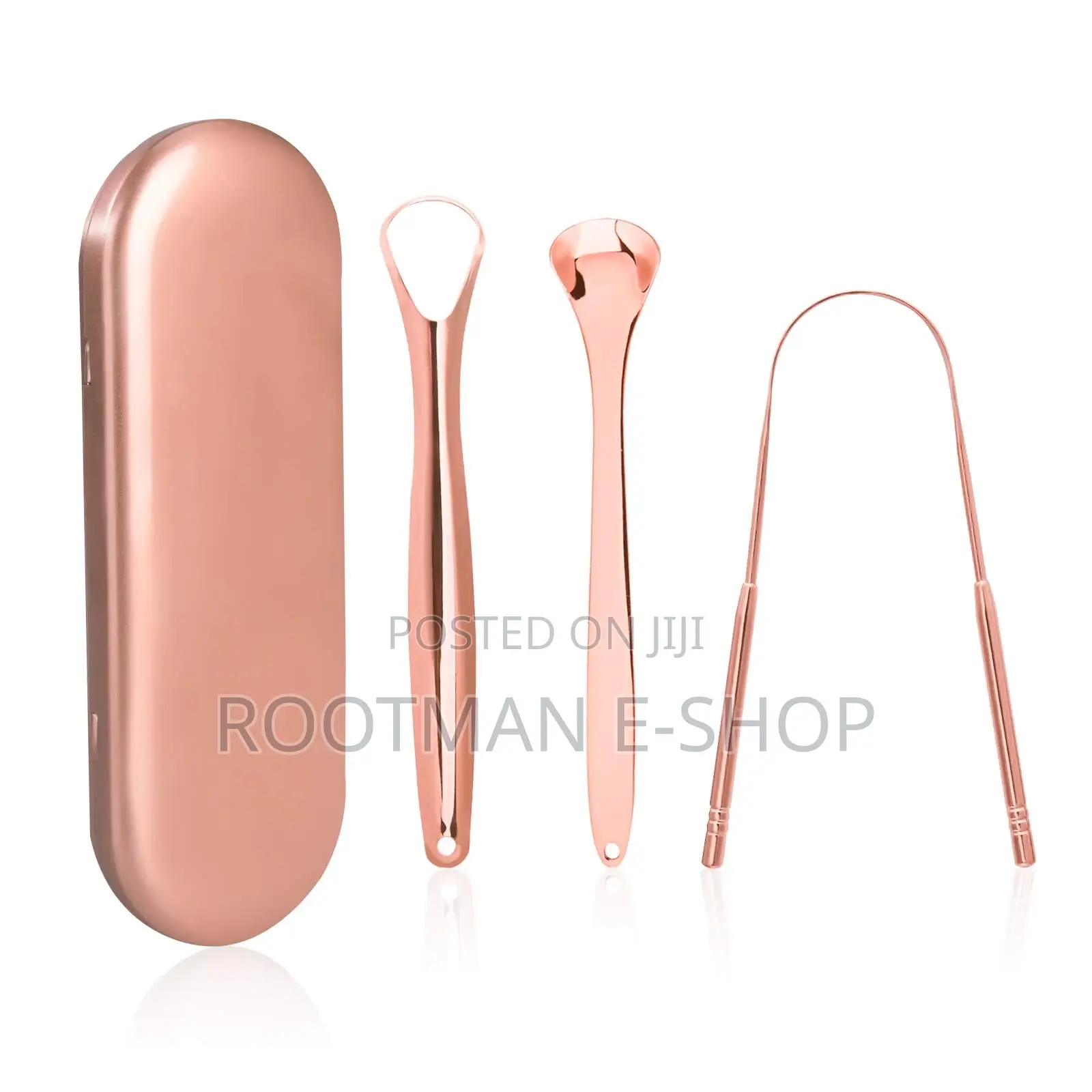 Tongue Scraper Set Flexible Rose Gold Stainless Stee