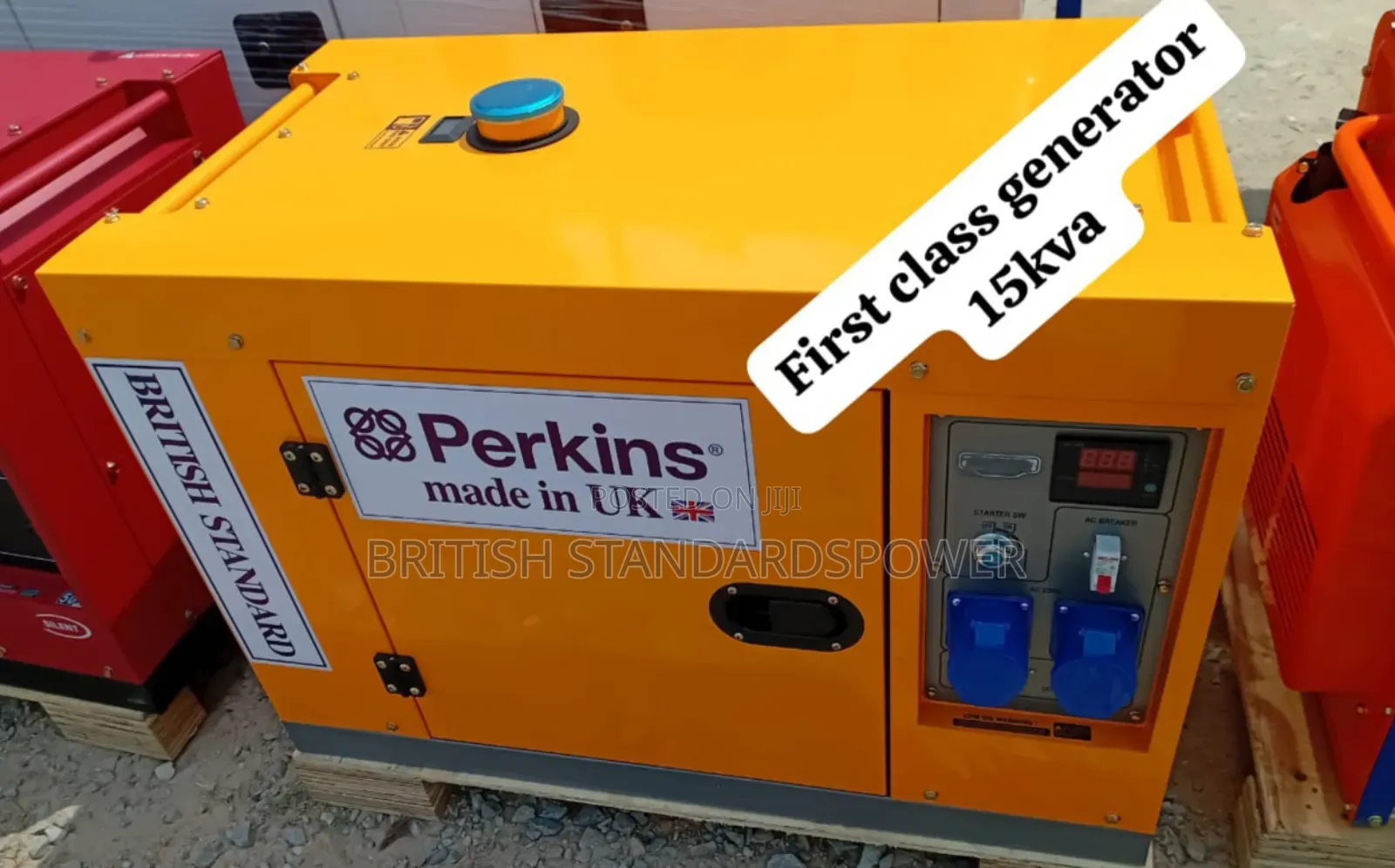 Yellow Perkins 15kva 16500watt Diesel Engine Silent
