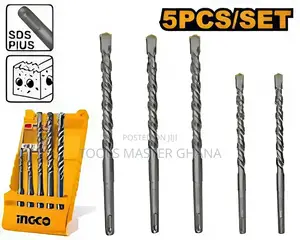 5 Pcs Sds Plus Hammer Drill Bits Set - Akd2052