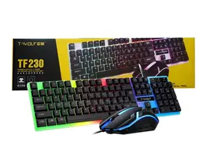 T-Wolf Gaming Usb Wired Keyboard Mouse Set Combo - Tf230