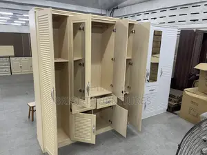 Modern Foreign 4 Doors Wardrobe With Drawers and Mirror