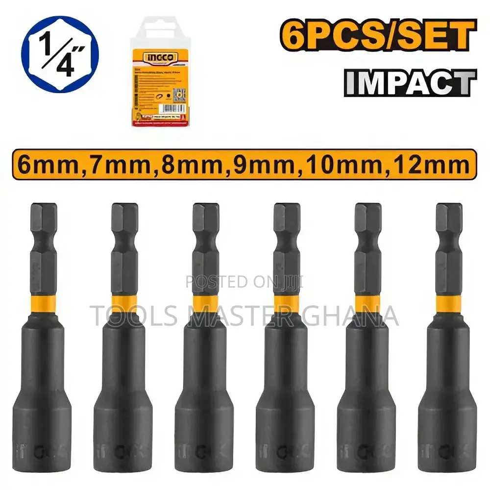 6 Pcs Impact Magnetic Nut Set - Amn65061