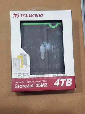 Transcend Storejet 25M3 4TB Hard Drive.