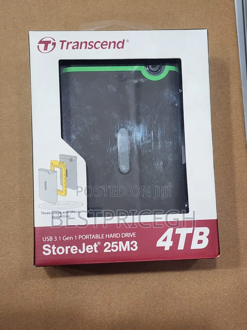 Transcend Storejet 25M3 4TB Hard Drive.