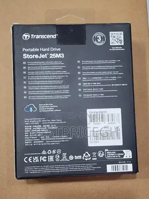 Transcend Storejet 25M3 4TB Hard Drive.