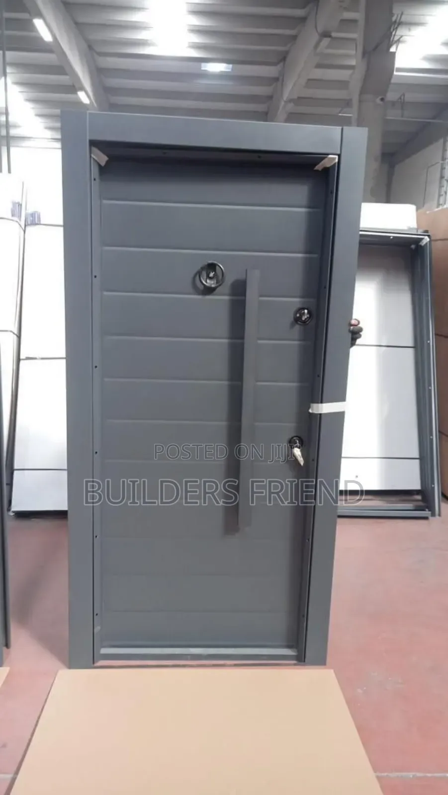 Gray Luxury Entrance Steel Single Secured Turkish Door