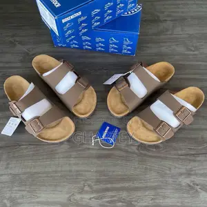 Fashion Casual Leather Sandals - Coffee