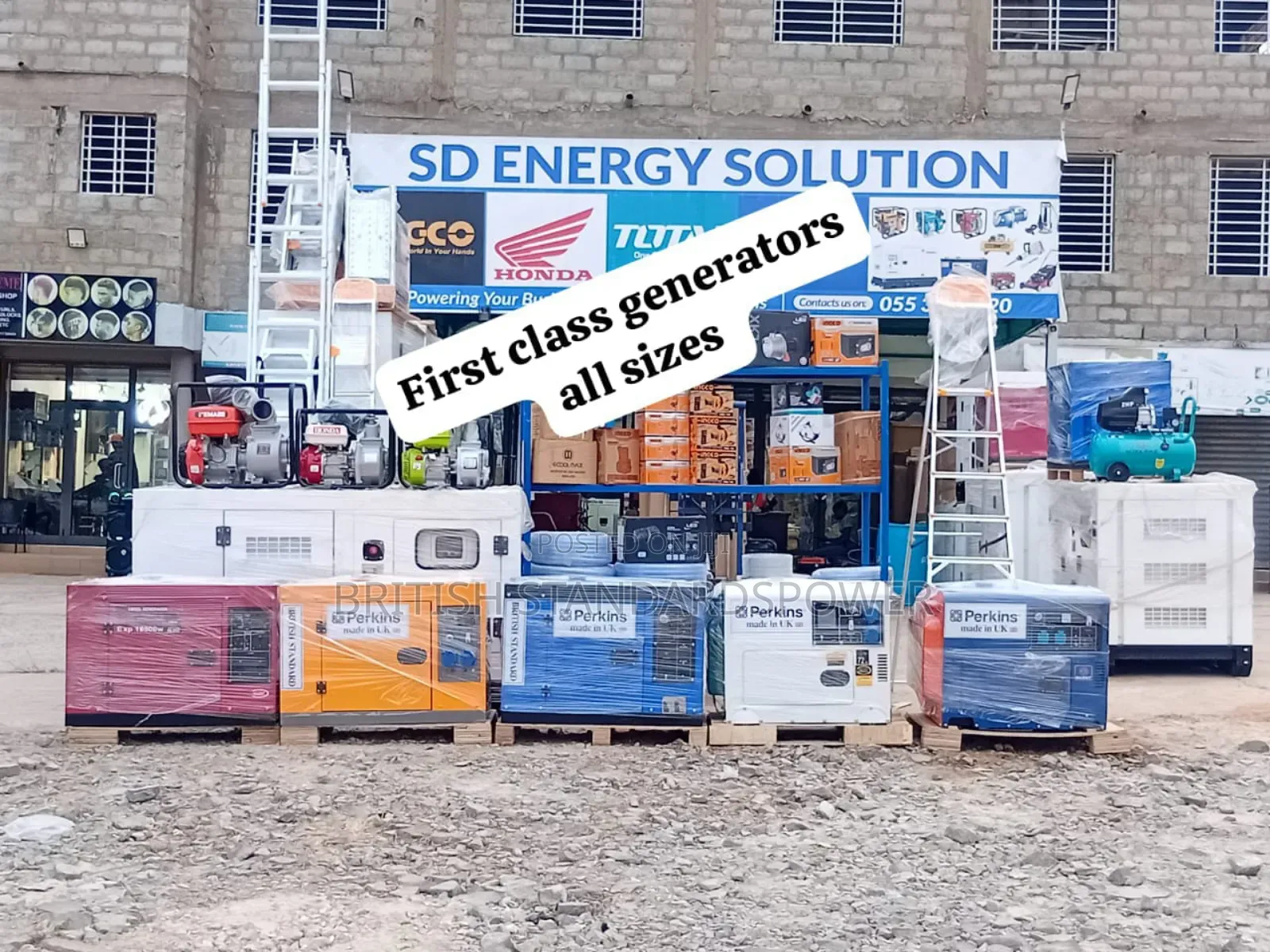 All Size of Generators From 10kva Above Perkins and Honda