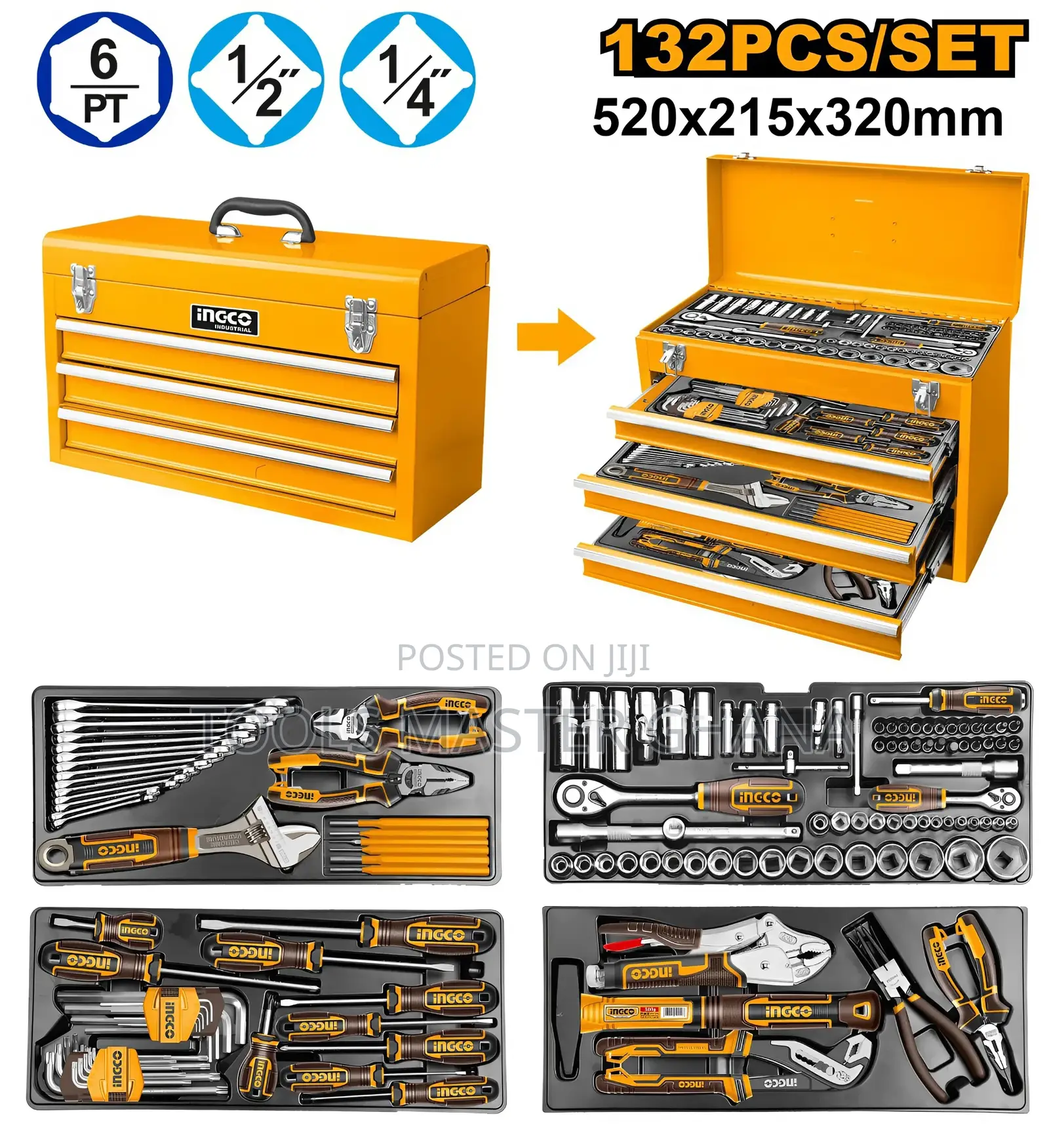 132 Pcs Tool Chest Set - Htcs221321
