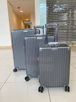 Password Lock 3 Pieces Luggage Set - Gray (Free Delivery)