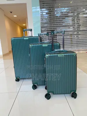 Travel 3 Pieces Set Luggage Bags- Green (Free Delivery)