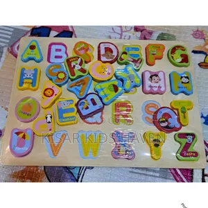 Wooden 3D Colourful Alphabet With Tracing Space 9months +