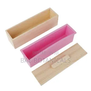 Silicone Loaf Soap Mold (With Wooden Case and Cover)