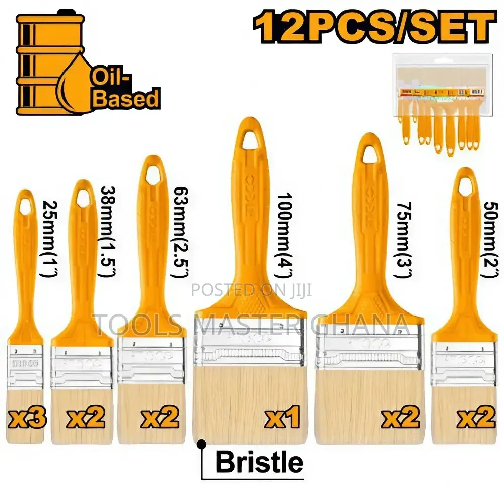 12 Pcs Paint Brush Set - Chptb78601201