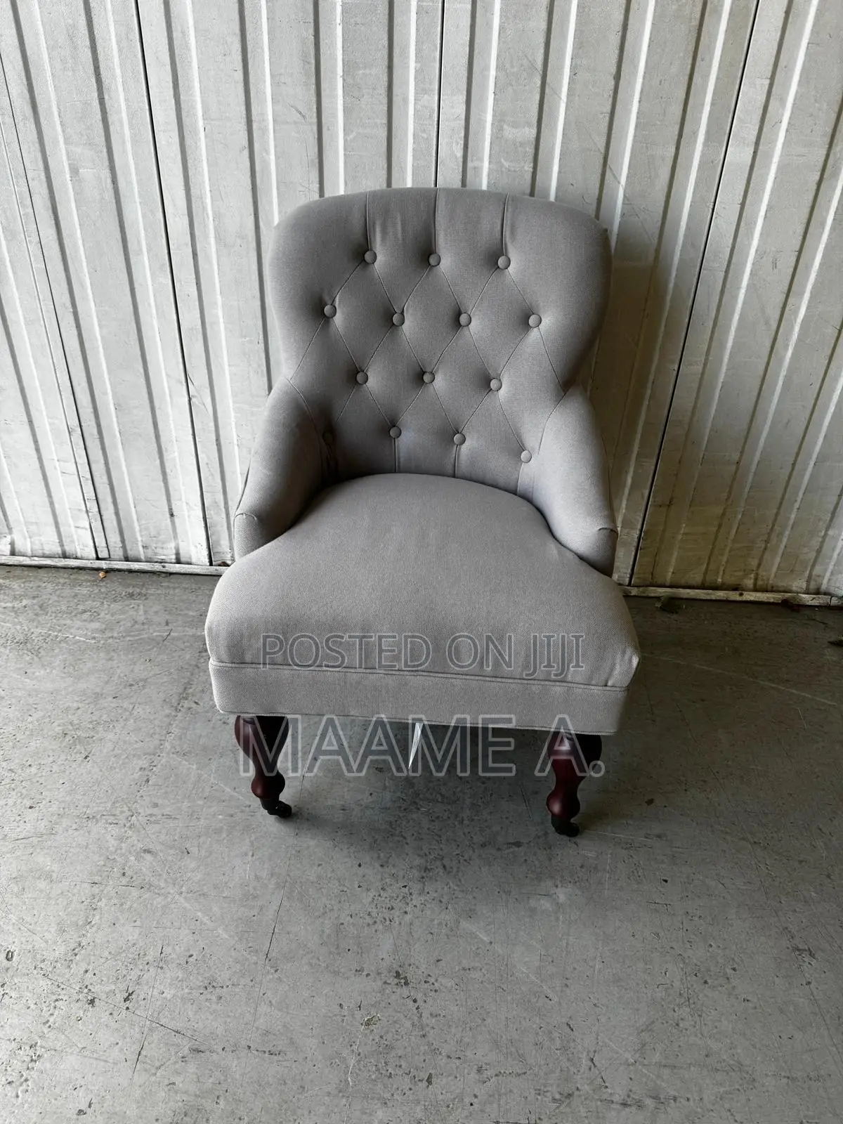 Grey Safavieh Falcon Tufted Arm Chair - Granite