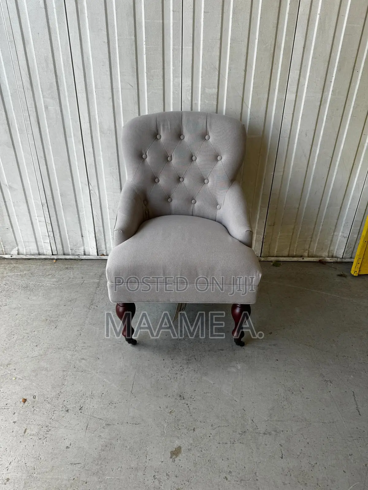 Grey Safavieh Falcon Tufted Arm Chair - Granite