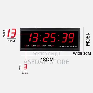 Electric Led Number Clock (Not Battery and Remote Control)