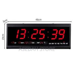 Electric Led Number Clock (Not Battery and Remote Control)