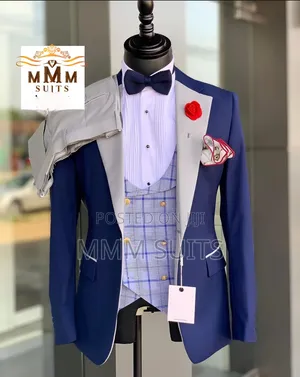 Turkish Quality 3-piece Tuxedo Suit With Checked Vest