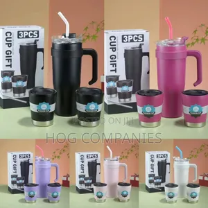 3pcs Double Walled Thermal Cup Gift Set Thermos Mug