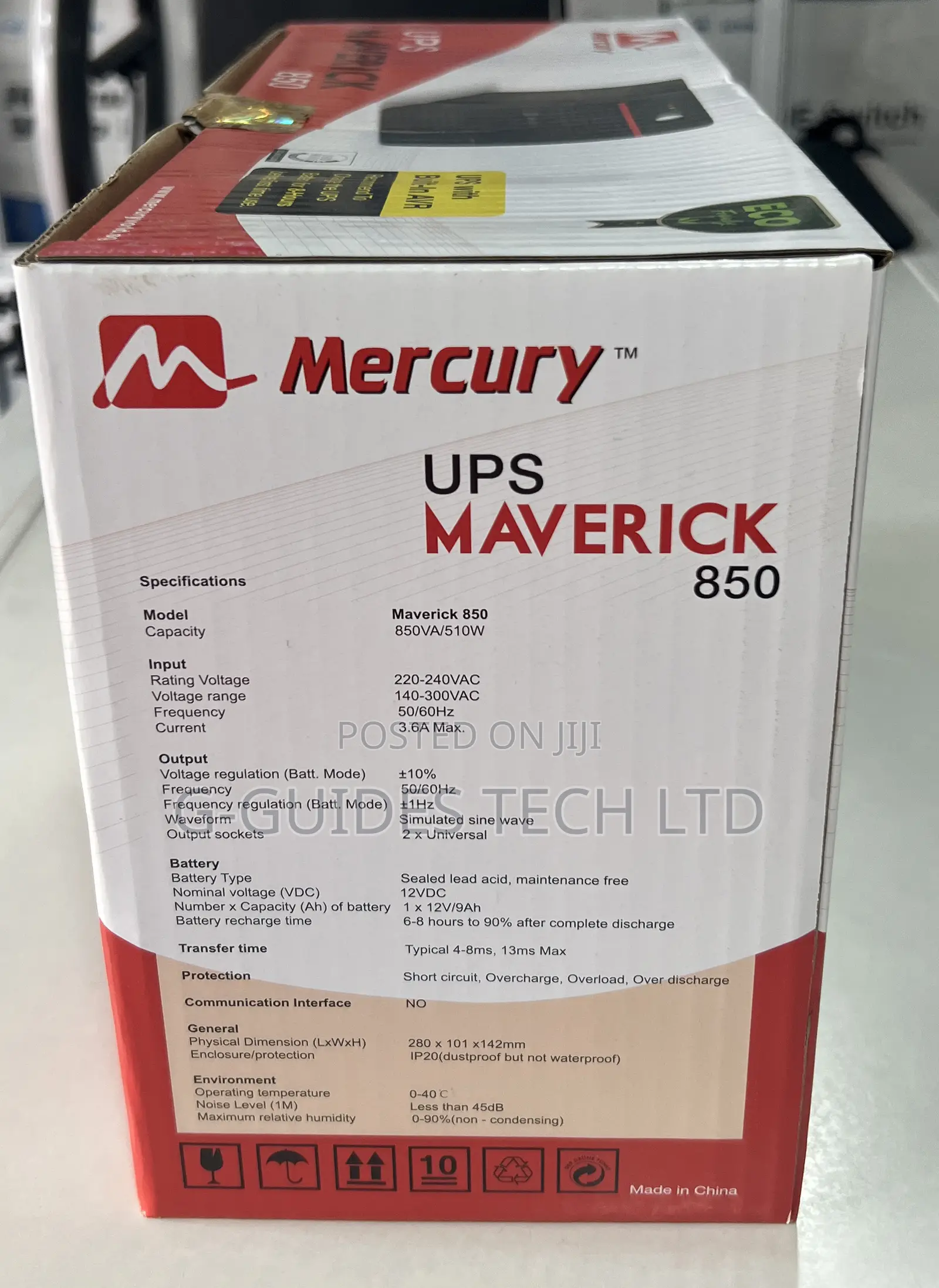 850va Mercury Ups 510w, Mercury 850va Maverick Ups 510watt