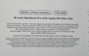 New Apple MacBook Pro 2023 M3 Max 16-inch 36GB Apple M3 Max SSD 1T
