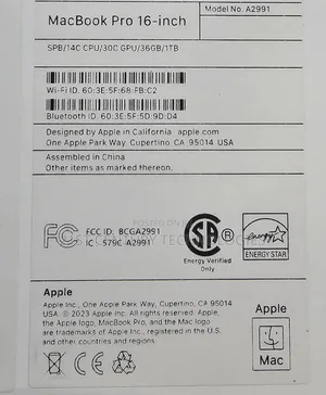 New Apple MacBook Pro 2023 M3 Max 16-inch 36GB Apple M3 Max SSD 1T
