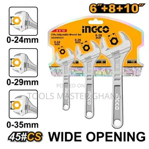3 Pcs Adjustable Wrench Set - Hadwk031