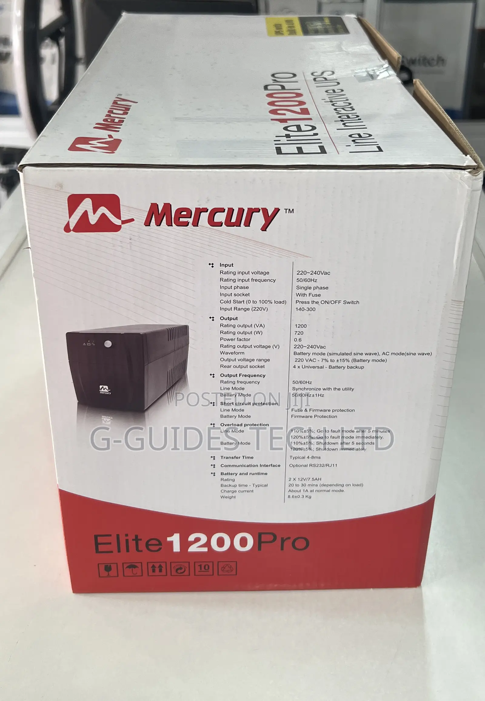 1200va Mercury Ups 720w, Mercury Elite 1200 Pro Ups 720watt