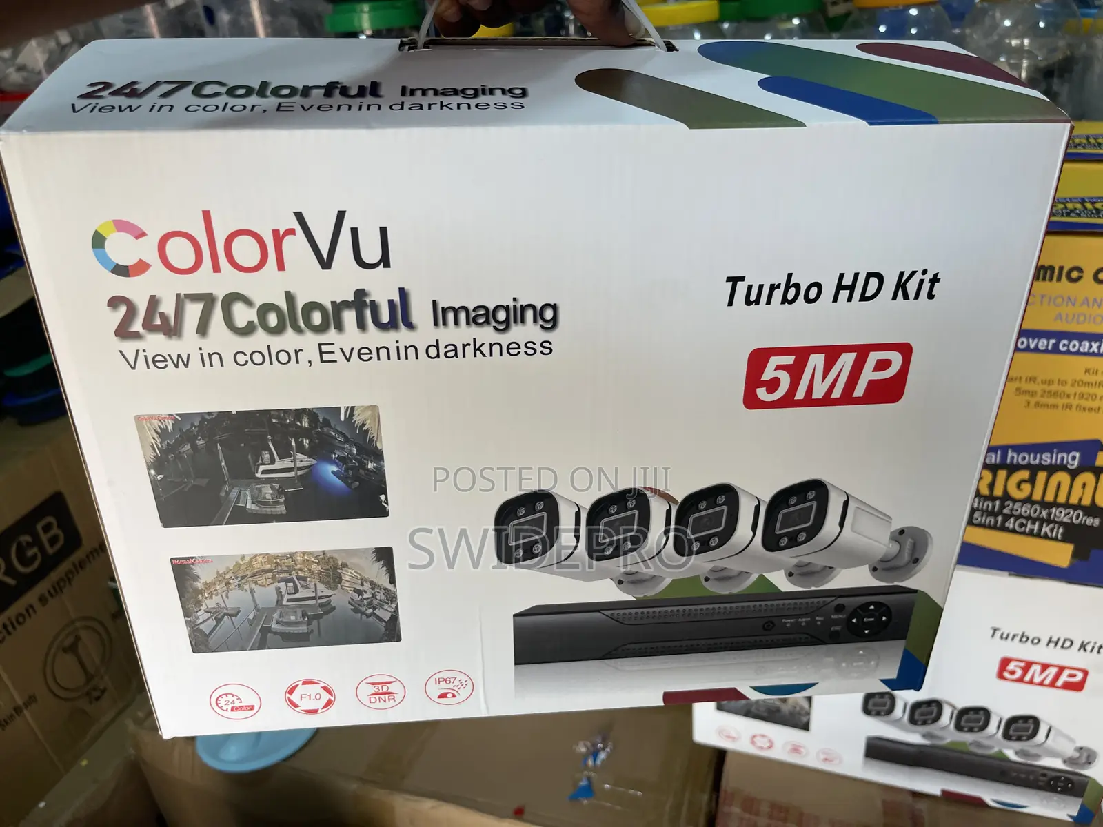 Full Color 4 Channel 5mp Hdcvi CCTV Camera Kit + Build in Mic