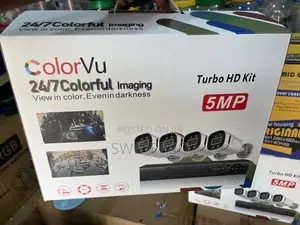 Full Color 4 Channel 5mp Hdcvi CCTV Camera Kit + Build in Mic